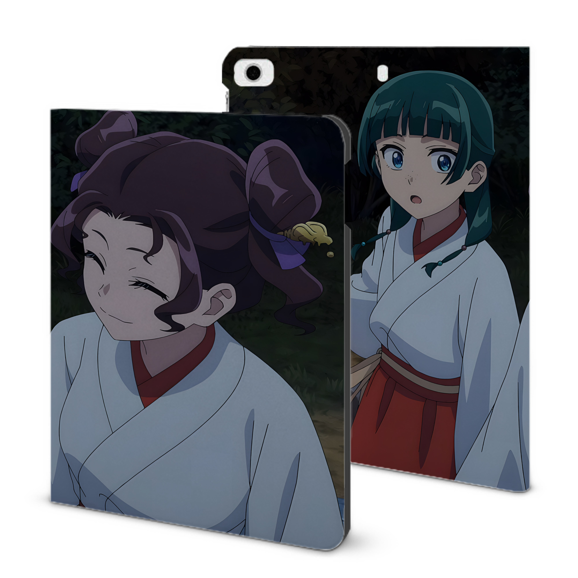 （画像用） 薬屋のひとりごと The Apothecary Diaries IPad ケース ブック型 PUレザー TPU 耐衝撃 軽量 薄型 ペン収納なし 全面保護 IPad 各モデル対応